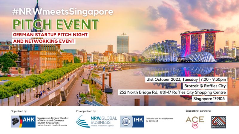 NRW meets Singapore - German Startup Pitch Night And Networking Event